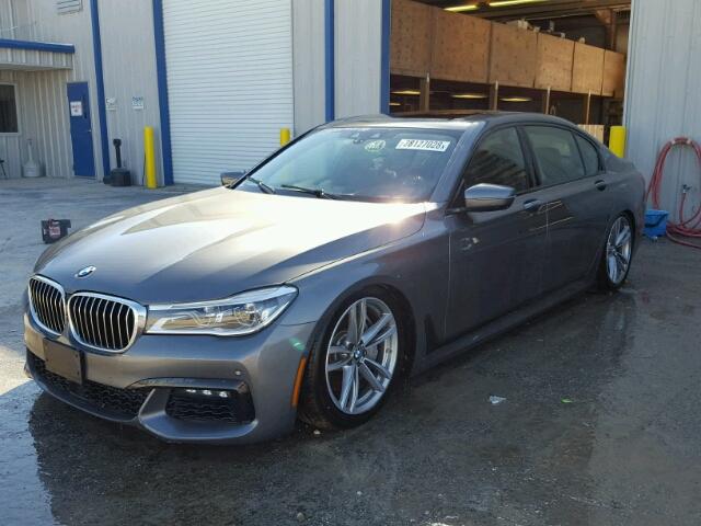 WBA7F2C54HG422272 - 2017 BMW 750 XI GRAY photo 2