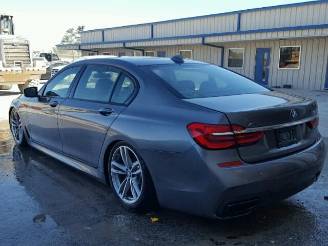 WBA7F2C54HG422272 - 2017 BMW 750 XI GRAY photo 3