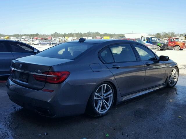 WBA7F2C54HG422272 - 2017 BMW 750 XI GRAY photo 4