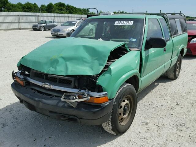 1GCDT19X938238093 - 2003 CHEVROLET S TRUCK S1 GREEN photo 2