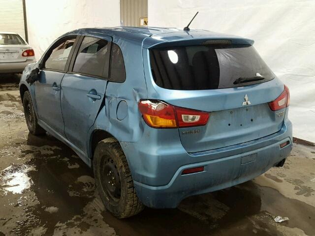 JA4AR4AU8BZ017592 - 2011 MITSUBISHI OUTLANDER TEAL photo 3