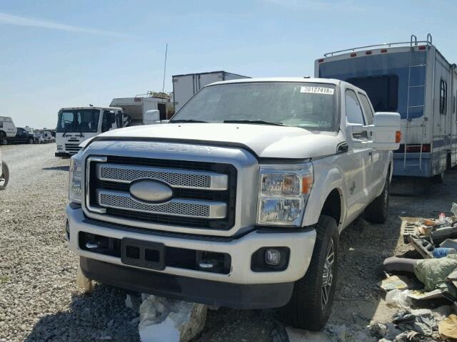 1FT7W2BT9EEB33625 - 2014 FORD F250 SUPER WHITE photo 2