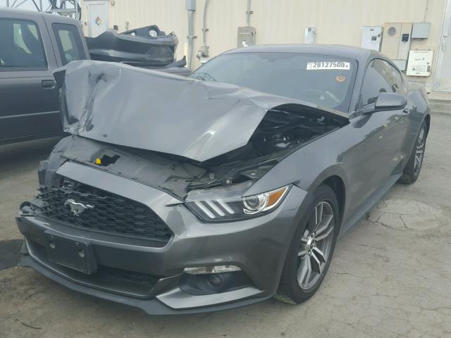 1FA6P8TH9H5205018 - 2017 FORD MUSTANG GRAY photo 2