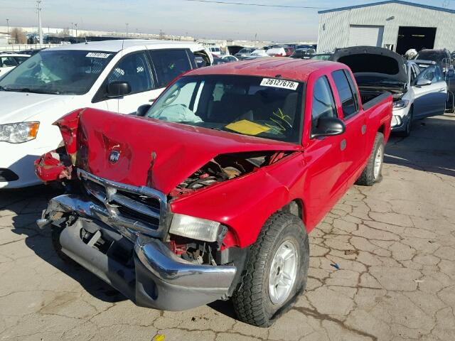 1B7GL2AN21S106774 - 2001 DODGE DAKOTA QUA RED photo 2