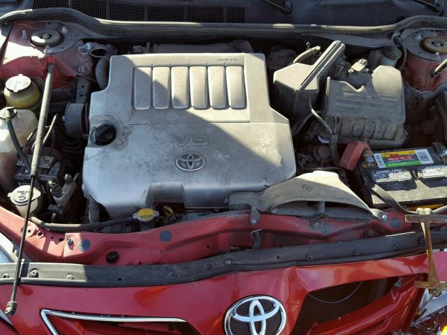 4T1BK46K67U041704 - 2007 TOYOTA CAMRY NEW RED photo 7