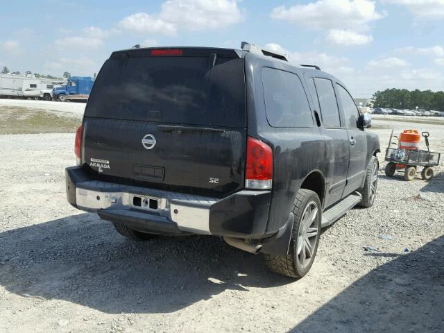 5N1AA08B74N733769 - 2004 NISSAN ARMADA SE BLACK photo 4