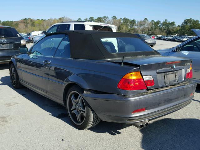 WBABS53412EV88458 - 2002 BMW 330 CI GRAY photo 3