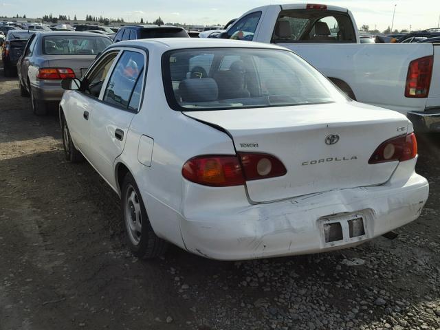 1NXBR12EX1Z443114 - 2001 TOYOTA COROLLA CE WHITE photo 3