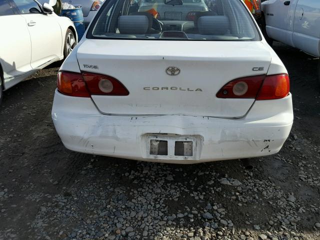 1NXBR12EX1Z443114 - 2001 TOYOTA COROLLA CE WHITE photo 9