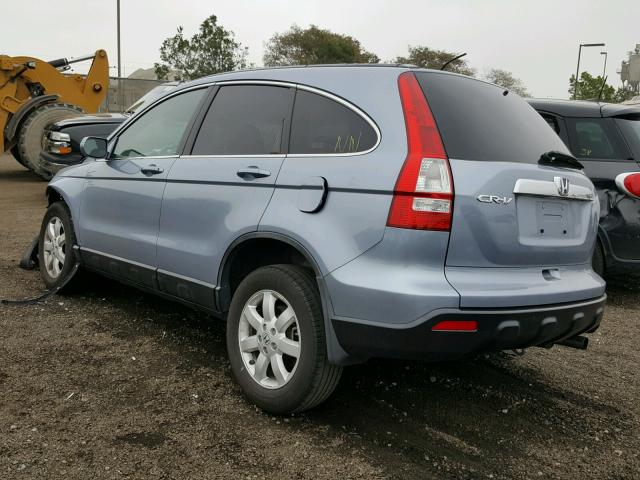 5J6RE38758L009289 - 2008 HONDA CR-V EXL BLUE photo 3