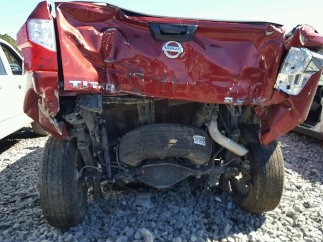 1N6AA1EJ9HN541648 - 2017 NISSAN TITAN S BURGUNDY photo 9