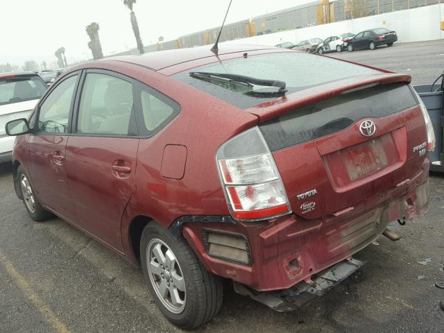 JTDKB20U957018836 - 2005 TOYOTA PRIUS MAROON photo 3