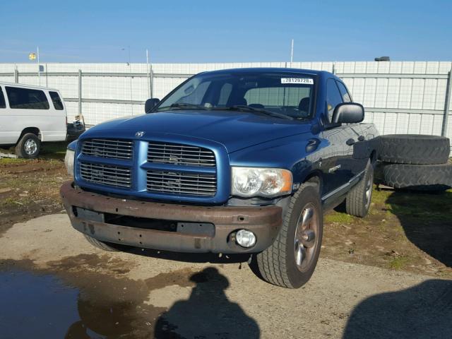 1D7HA18D25S106223 - 2005 DODGE RAM 1500 S BLUE photo 2