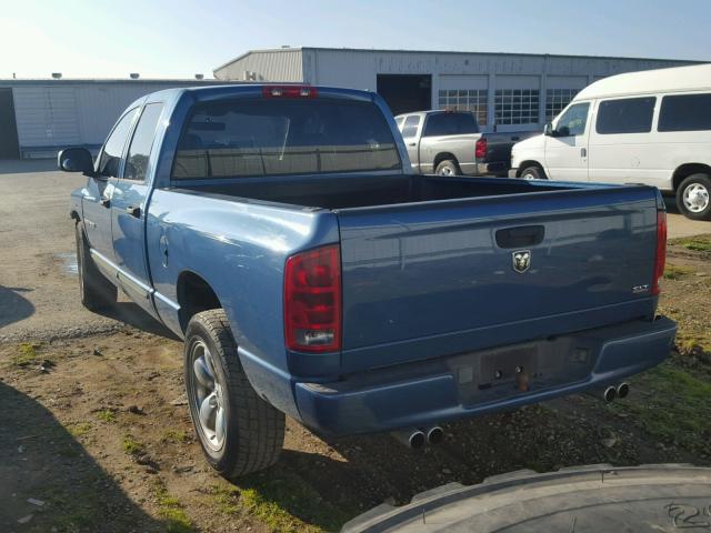 1D7HA18D25S106223 - 2005 DODGE RAM 1500 S BLUE photo 3