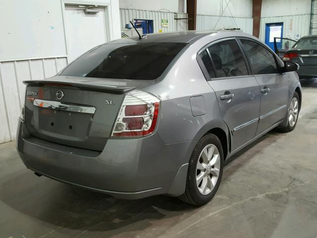 3N1AB6AP5CL783923 - 2012 NISSAN SENTRA 2.0 GRAY photo 4