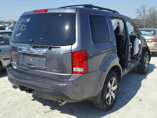 5FNYF3H99FB028783 - 2015 HONDA PILOT TOUR GRAY photo 4