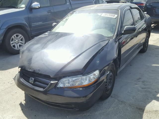 1HGCG66502A058512 - 2002 HONDA ACCORD LX BLACK photo 2