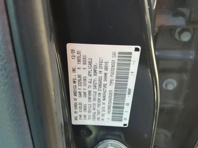 1HGCM56326A052931 - 2006 HONDA ACCORD SE BLUE photo 10