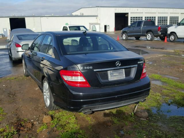 WDDGF81X89R084140 - 2009 MERCEDES-BENZ C 300 BLACK photo 3