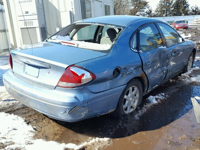 1FAFP56U56A215475 - 2006 FORD TAURUS SEL BLUE photo 4