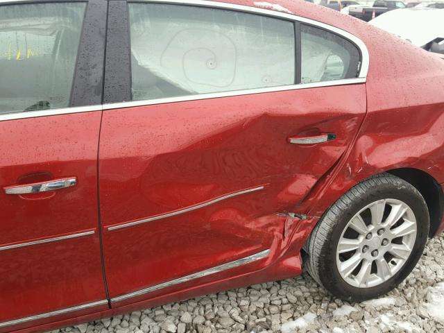 1G4GC5ER9DF210413 - 2013 BUICK LACROSSE RED photo 9