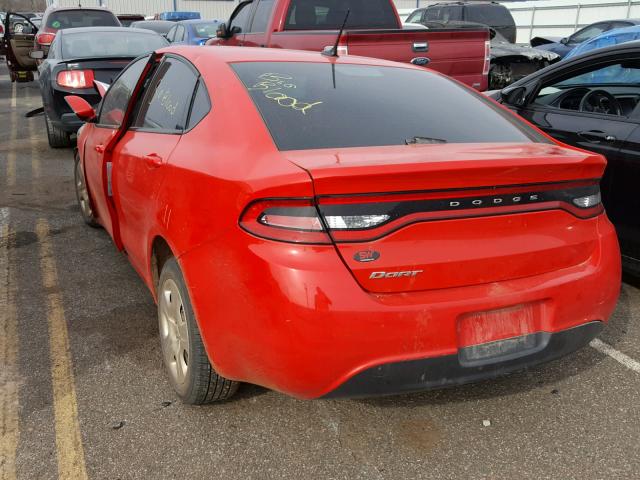 1C3CDFAA7GD704246 - 2016 DODGE DART SE RED photo 3