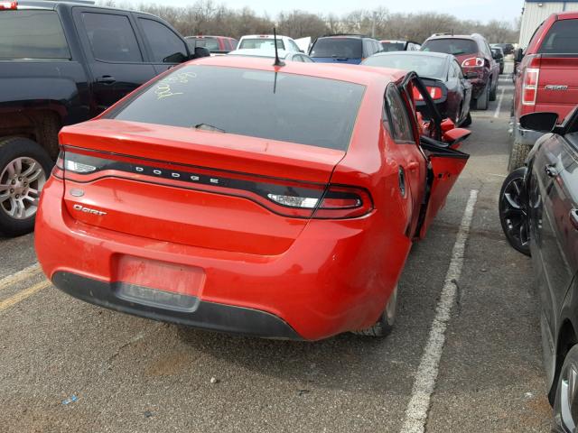 1C3CDFAA7GD704246 - 2016 DODGE DART SE RED photo 4