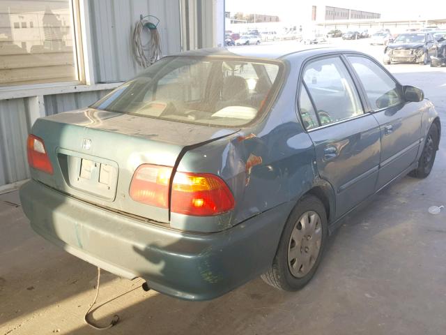 2HGEJ6610YH572765 - 2000 HONDA CIVIC BASE TEAL photo 4