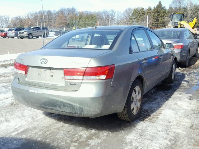 5NPET46C08H392465 - 2008 HYUNDAI SONATA GLS GREEN photo 4