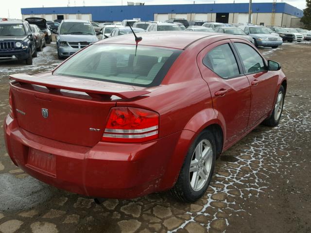 1B3LC56K18N299895 - 2008 DODGE AVENGER SX RED photo 4