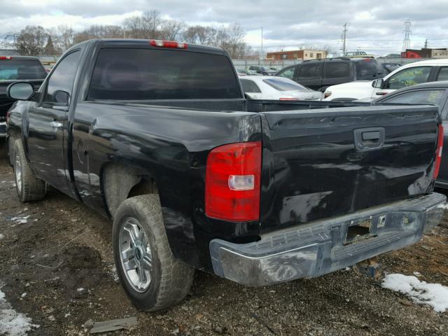 1GCEK14J67Z523456 - 2007 CHEVROLET SILVERADO BLACK photo 3