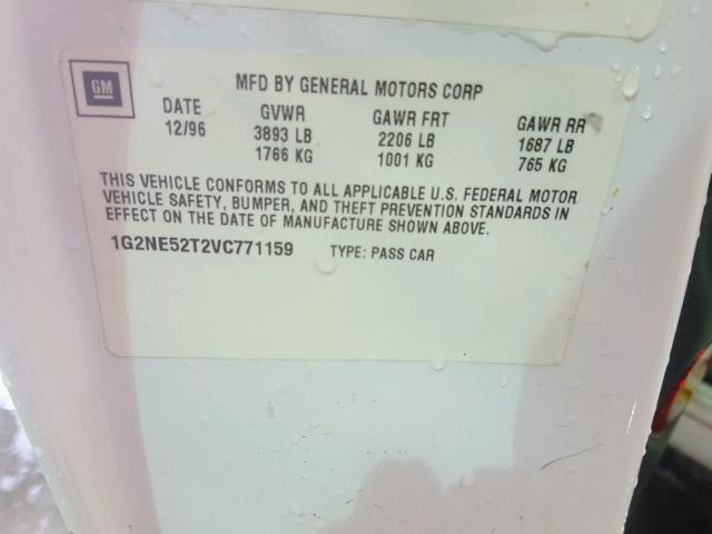 1G2NE52T2VC771159 - 1997 PONTIAC GRAND AM S 白色 照片 10