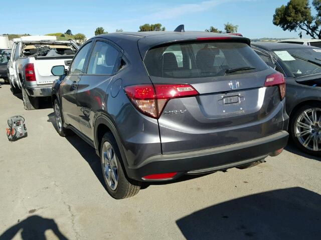 3CZRU5H37HG700512 - 2017 HONDA HR-V GRAY photo 3