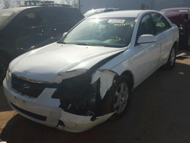 5NPEU46F66H146623 - 2006 HYUNDAI SONATA GLS WHITE photo 2