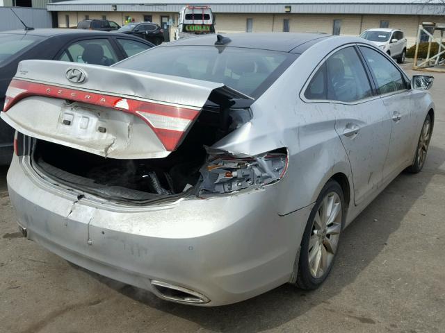 KMHFH4JG1DA197519 - 2013 HYUNDAI AZERA GLS SILVER photo 4