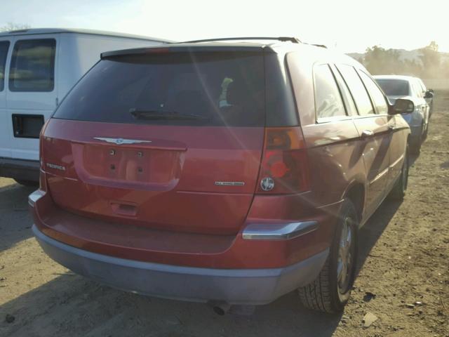 2C8GF68404R330173 - 2004 CHRYSLER PACIFICA RED photo 4