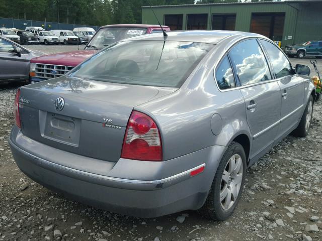 WVWTH63B12P012206 - 2002 VOLKSWAGEN PASSAT GLX GRAY photo 4