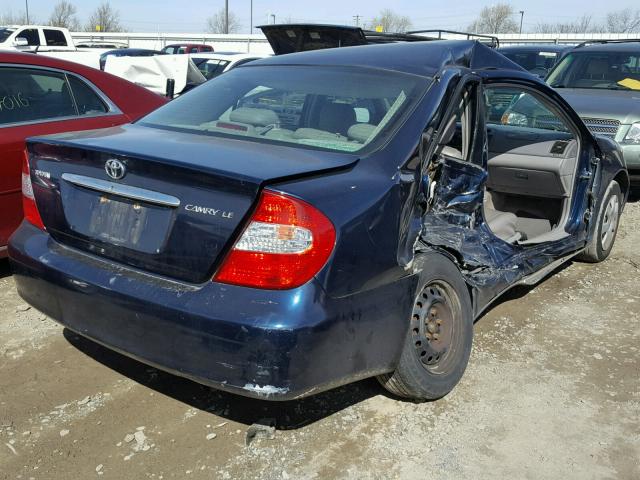 4T1BE32K53U208359 - 2003 TOYOTA CAMRY LE BLUE photo 4