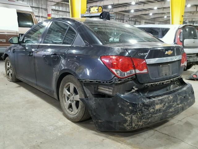 1G1PK5SB1D7101607 - 2013 CHEVROLET CRUZE LT BLACK photo 3