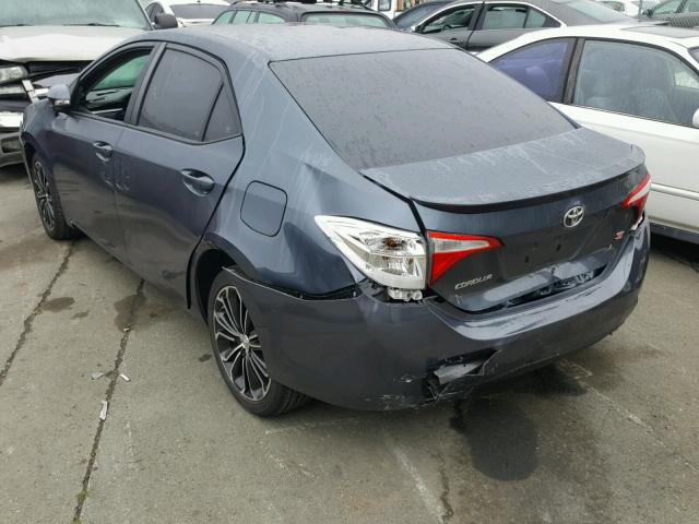 2T1BURHE1GC557386 - 2016 TOYOTA COROLLA L GRAY photo 3