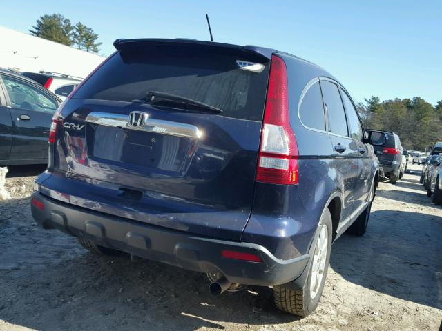 5J6RE48738L039736 - 2008 HONDA CR-V EXL BLUE photo 4