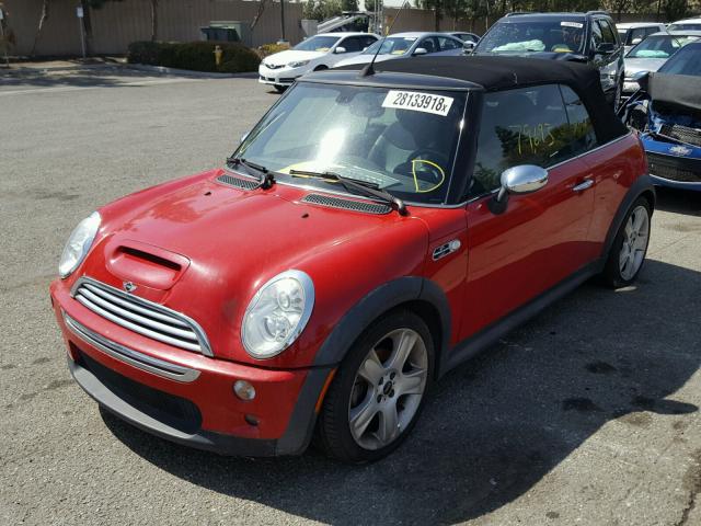 WMWRH33485TK55093 - 2005 MINI COOPER S RED photo 2