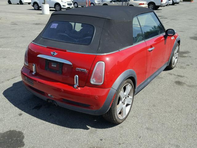 WMWRH33485TK55093 - 2005 MINI COOPER S RED photo 4