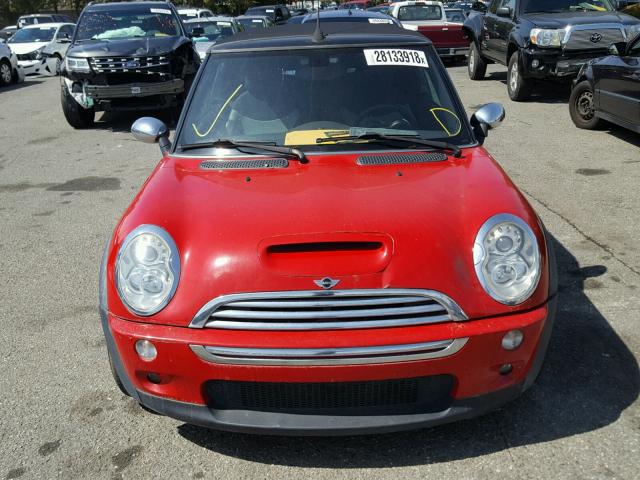 WMWRH33485TK55093 - 2005 MINI COOPER S RED photo 9