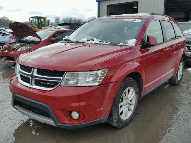 3C4PDCBB9DT545111 - 2013 DODGE JOURNEY SX RED photo 2