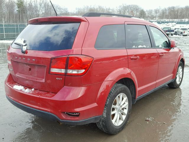 3C4PDCBB9DT545111 - 2013 DODGE JOURNEY SX RED photo 4