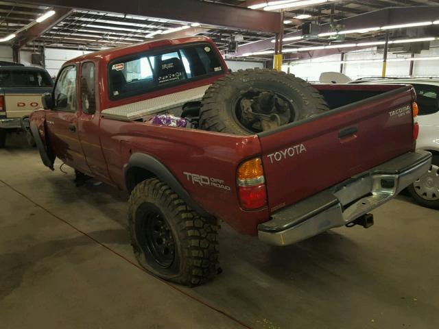 5TEWN72N72Z026725 - 2002 TOYOTA TACOMA XTR RED photo 3