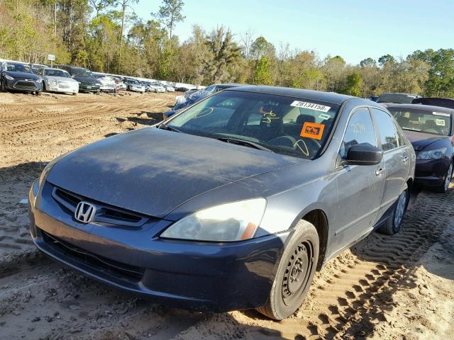 1HGCM56373A046554 - 2003 HONDA ACCORD LX BLUE photo 2