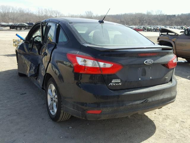 1FAHP3F23CL239608 - 2012 FORD FOCUS SE BLACK photo 3