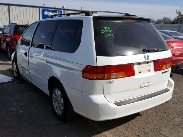 2HKRL18642H522164 - 2002 HONDA ODYSSEY EX WHITE photo 3